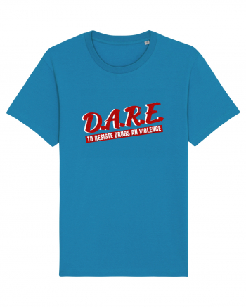 D.A.R.E Tricou retro  Azur