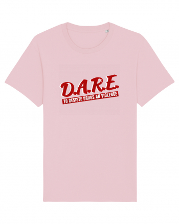 D.A.R.E Tricou retro  Cotton Pink