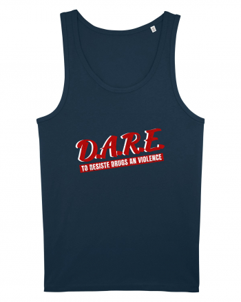 D.A.R.E Tricou retro  Navy