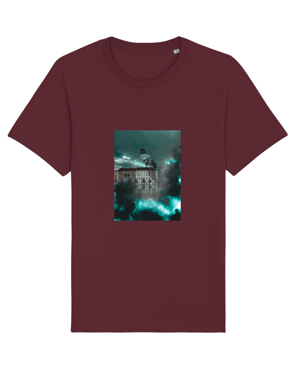Tricou mânecă scurtă Unisex Rocker Burgundy