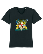 Pentru Iubiorii de Catei Pug Tricou mânecă scurtă guler V Bărbat Presenter