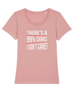 I don't care Tricou mânecă scurtă guler larg fitted Damă Expresser