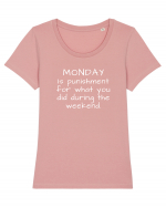 Monday punishment Tricou mânecă scurtă guler larg fitted Damă Expresser