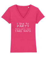 Party Naps Tricou mânecă scurtă guler V Damă Evoker