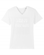 Party Naps Tricou mânecă scurtă guler V Bărbat Presenter