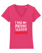 Patience Negative Tricou mânecă scurtă guler V Damă Evoker