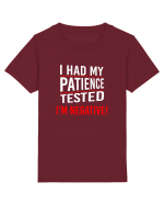 Patience Negative Tricou mânecă scurtă  Copii Mini Creator