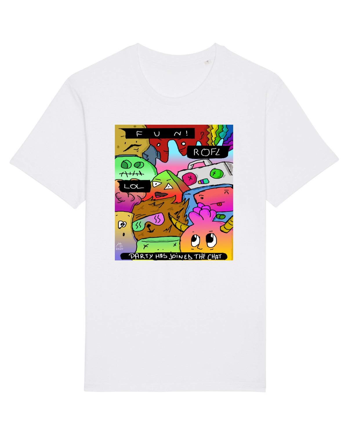 Tricou mânecă scurtă Unisex Rocker White