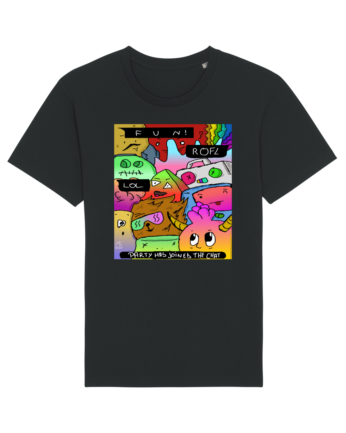 Tricou mânecă scurtă Unisex Rocker Black