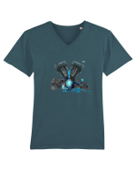 Motorcycle tech Tricou mânecă scurtă guler V Bărbat Presenter
