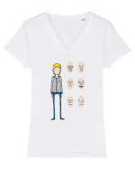 What mask should i wear today Tricou mânecă scurtă guler V Damă Evoker