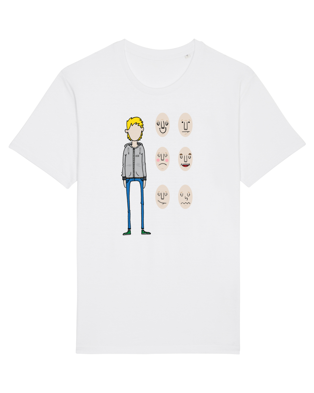 Tricou mânecă scurtă Unisex Rocker White