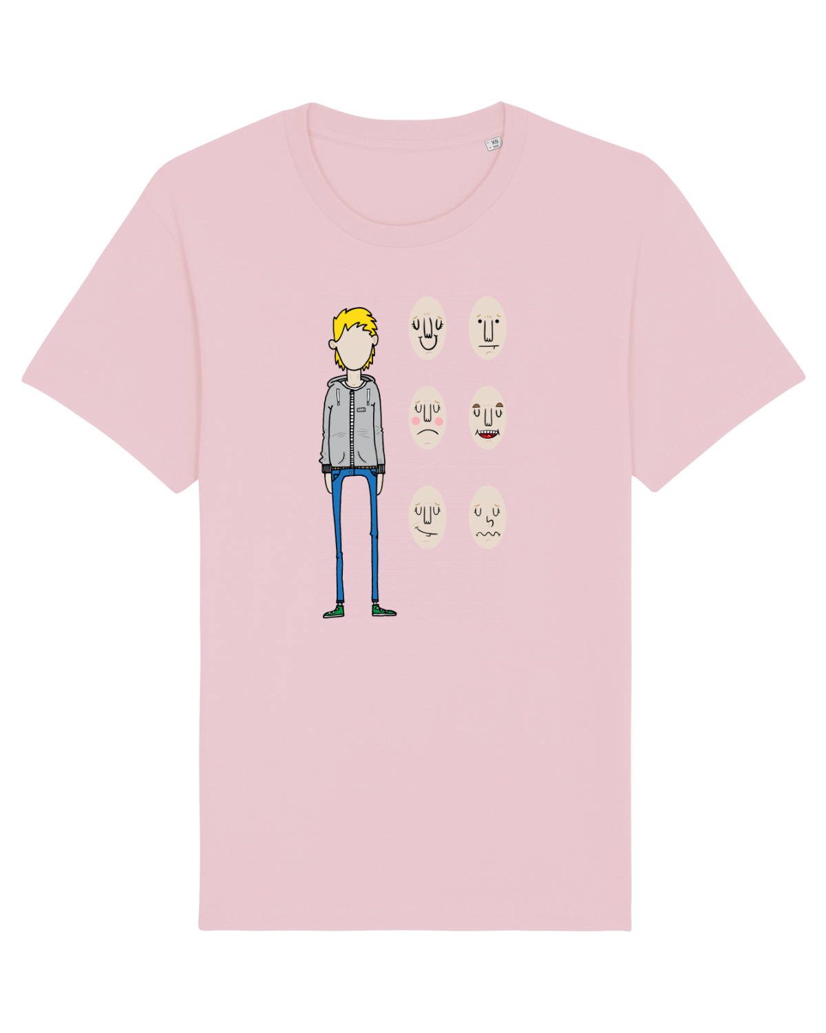 Tricou mânecă scurtă Unisex Rocker Cotton Pink