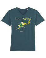 Îmi sare muștarul Tricou mânecă scurtă guler V Bărbat Presenter