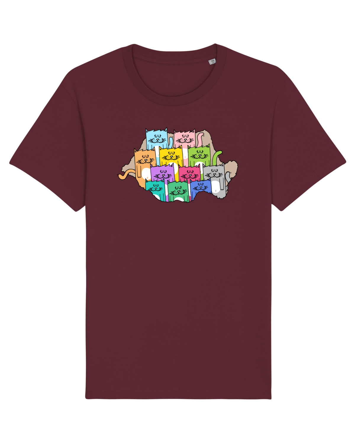 Tricou mânecă scurtă Unisex Rocker Burgundy