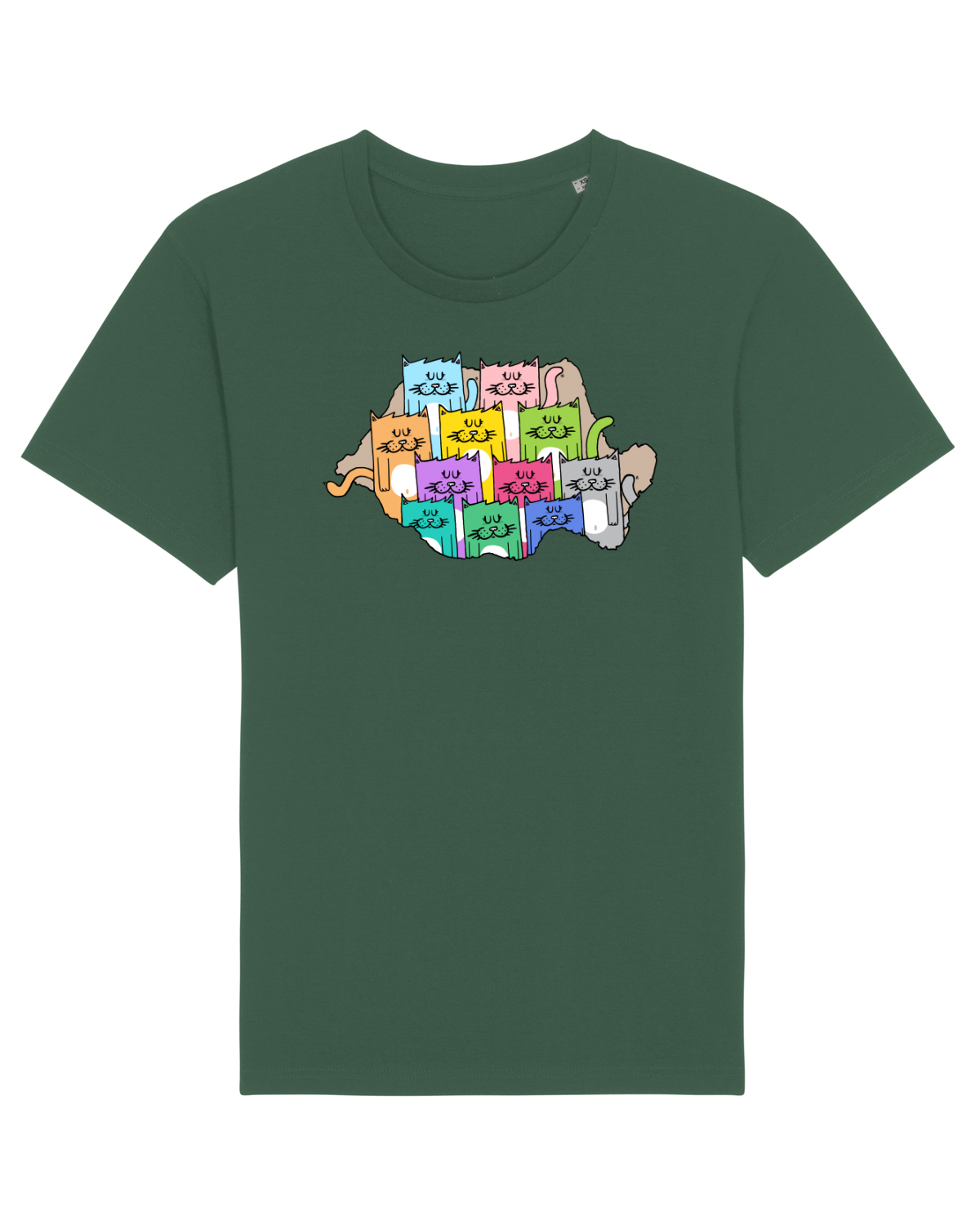 Tricou mânecă scurtă Unisex Rocker Bottle Green