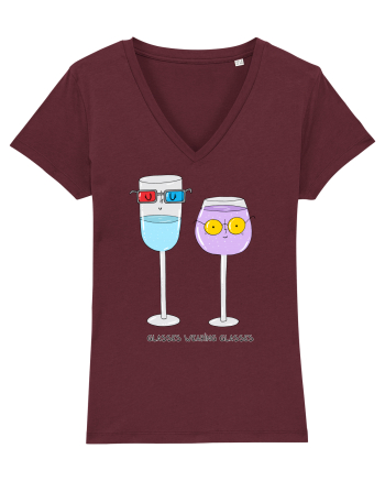 Glasses wearing glasses Burgundy