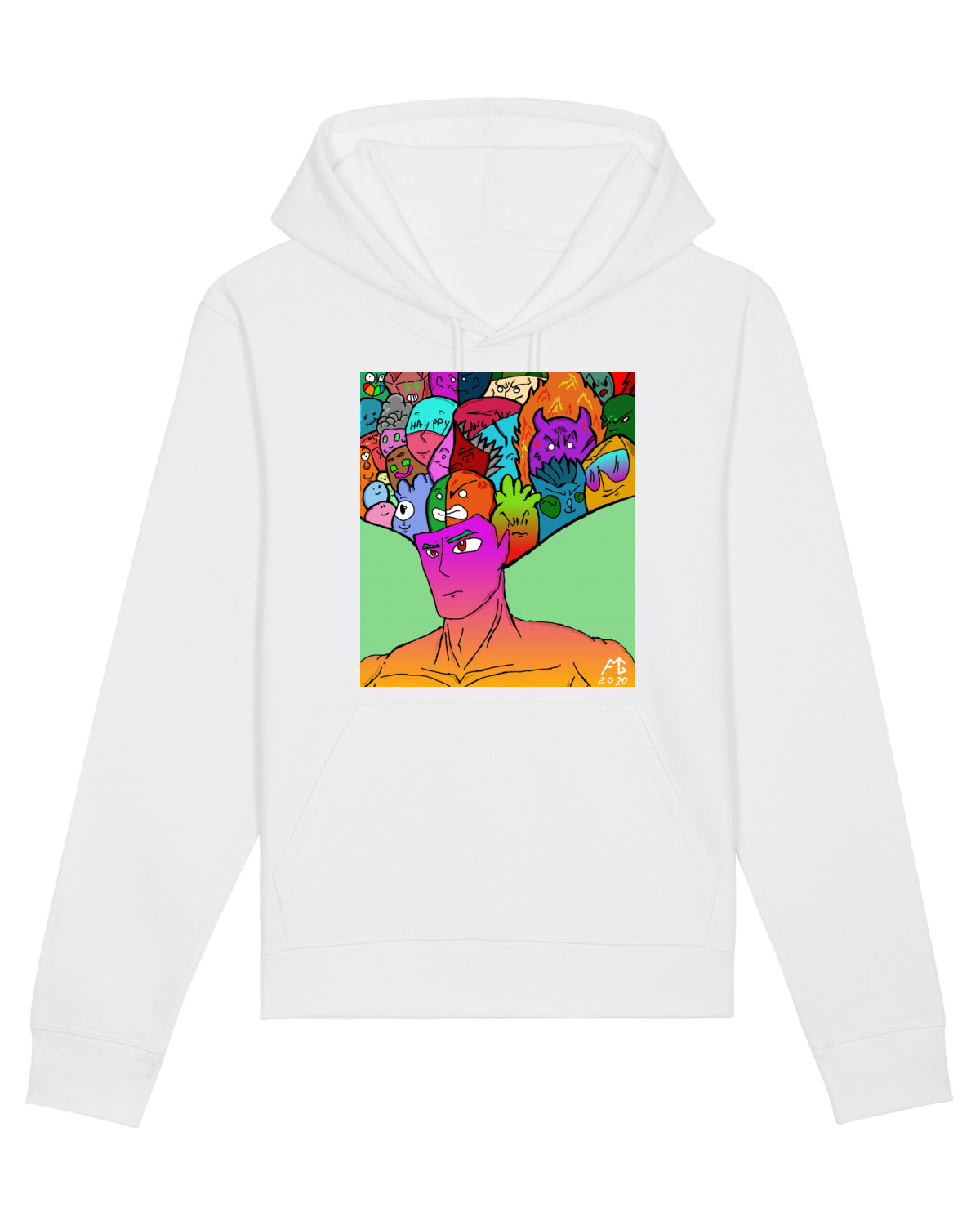 Hanorac Unisex Drummer White