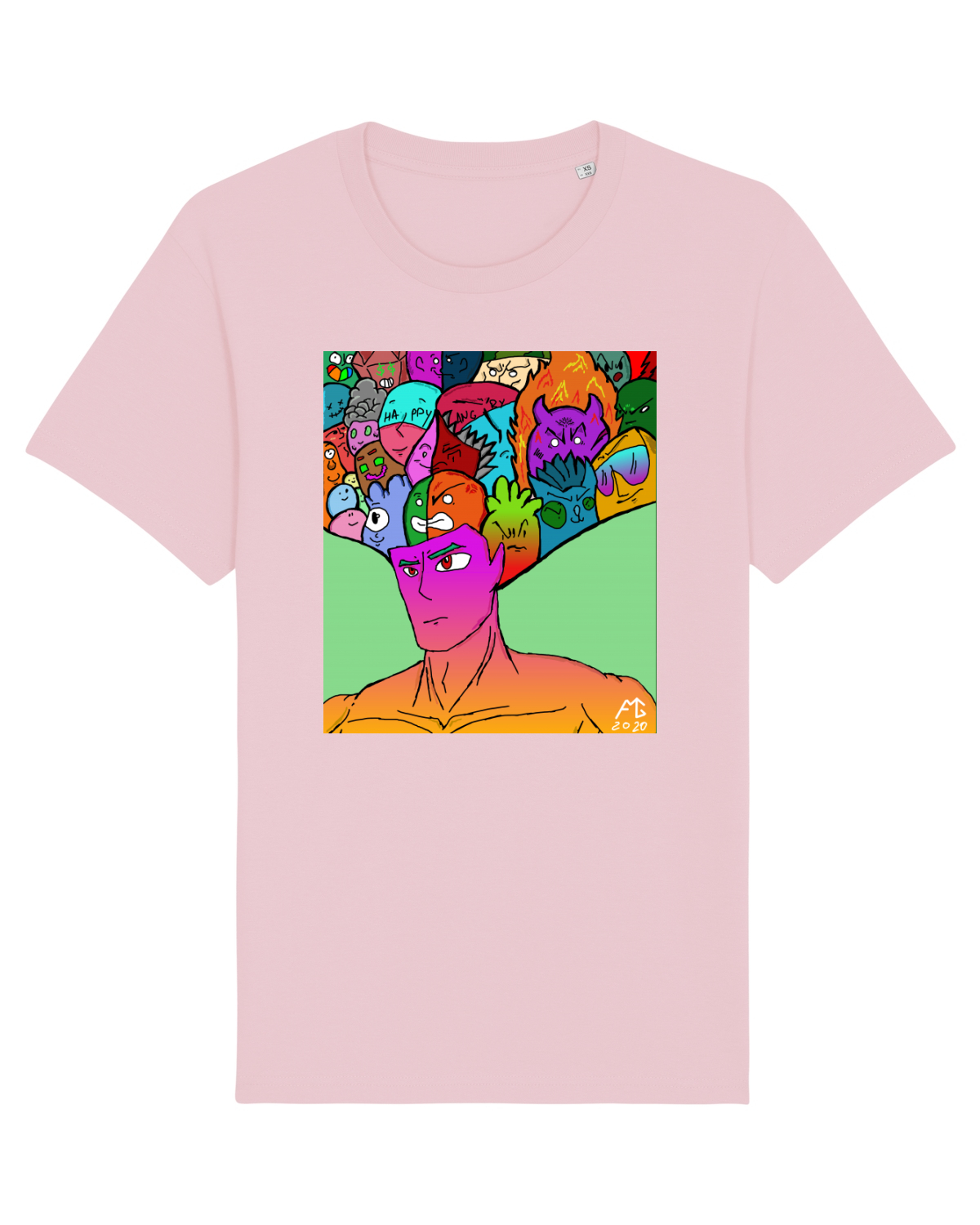 Tricou mânecă scurtă Unisex Rocker Cotton Pink