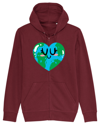 I Love Earth Burgundy