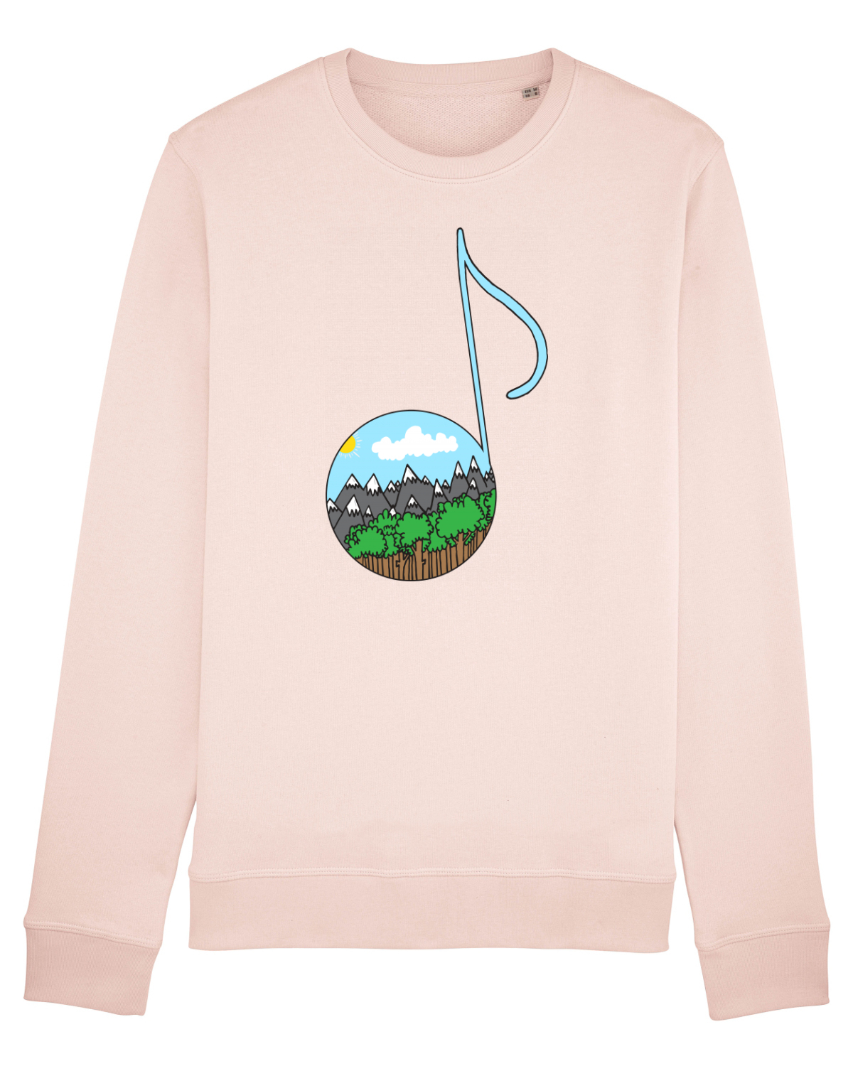 Bluză mânecă lungă Unisex Rise Candy Pink