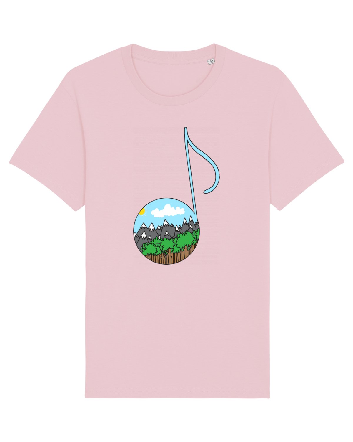 Tricou mânecă scurtă Unisex Rocker Cotton Pink