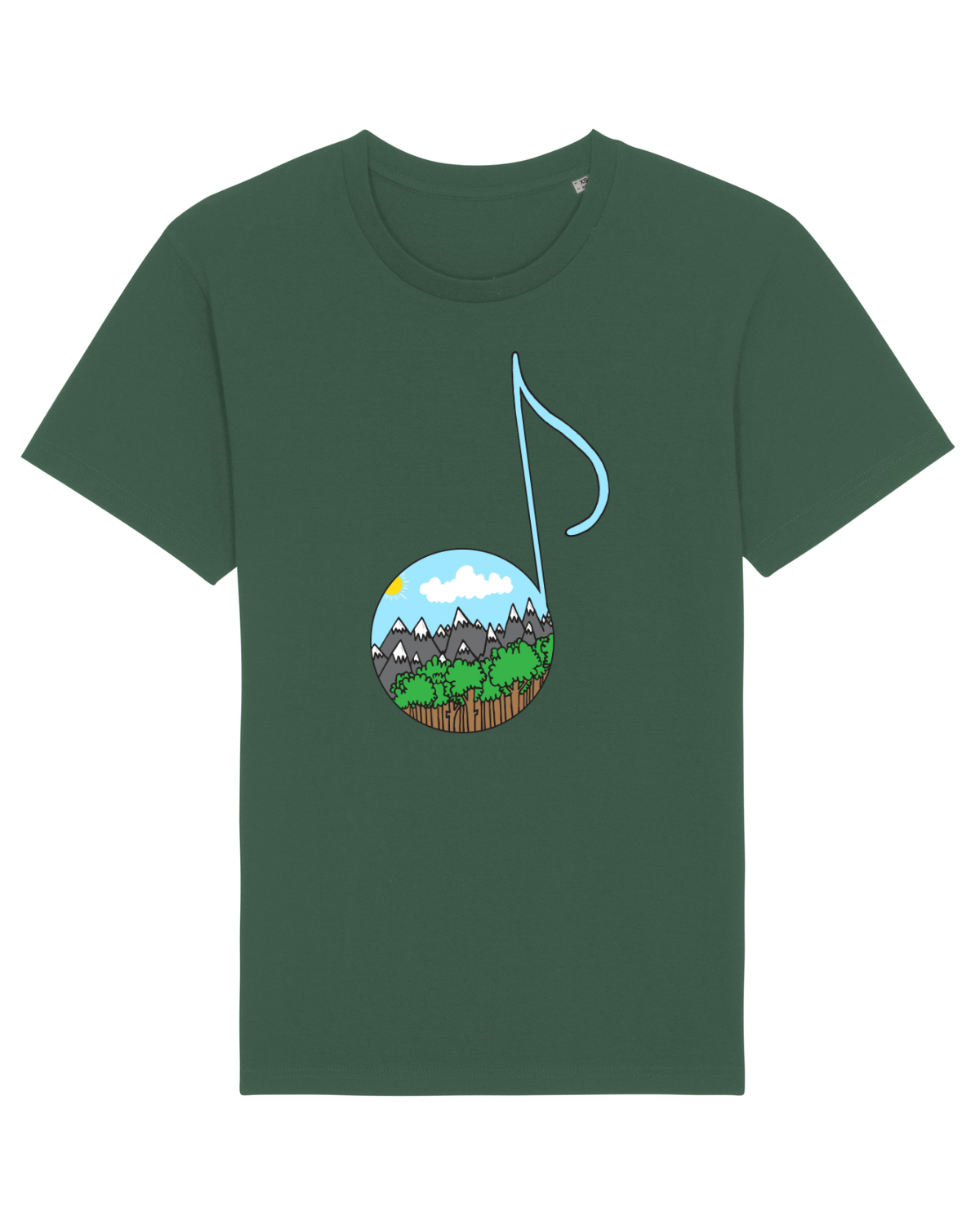 Tricou mânecă scurtă Unisex Rocker Bottle Green