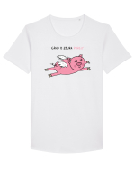 Cand o zbura porcu' Tricou mânecă scurtă guler larg Bărbat Skater