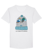 Cu musca pe căciulă Tricou mânecă scurtă guler larg Bărbat Skater