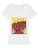 Funny Tricou mânecă scurtă guler V Damă Evoker