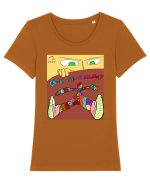 Funny Tricou mânecă scurtă guler larg fitted Damă Expresser