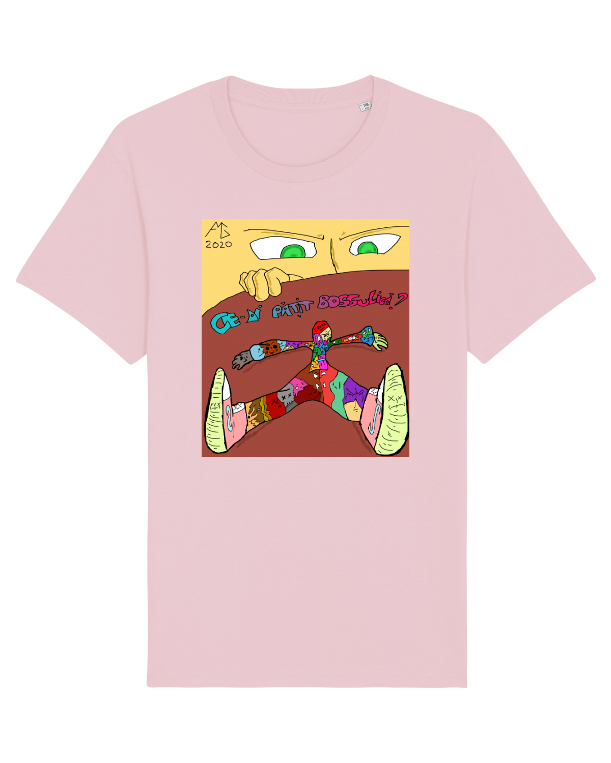 Tricou mânecă scurtă Unisex Rocker Cotton Pink