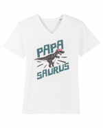 Papa Saurus Tricou mânecă scurtă guler V Bărbat Presenter