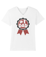 Number One Dad Tricou mânecă scurtă guler V Bărbat Presenter