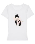 Audrey Hepburn Tricou mânecă scurtă guler larg fitted Damă Expresser