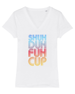 Shuh Duh Fuh Cup Tricou mânecă scurtă guler V Damă Evoker
