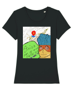 GPS Tricou mânecă scurtă guler larg fitted Damă Expresser