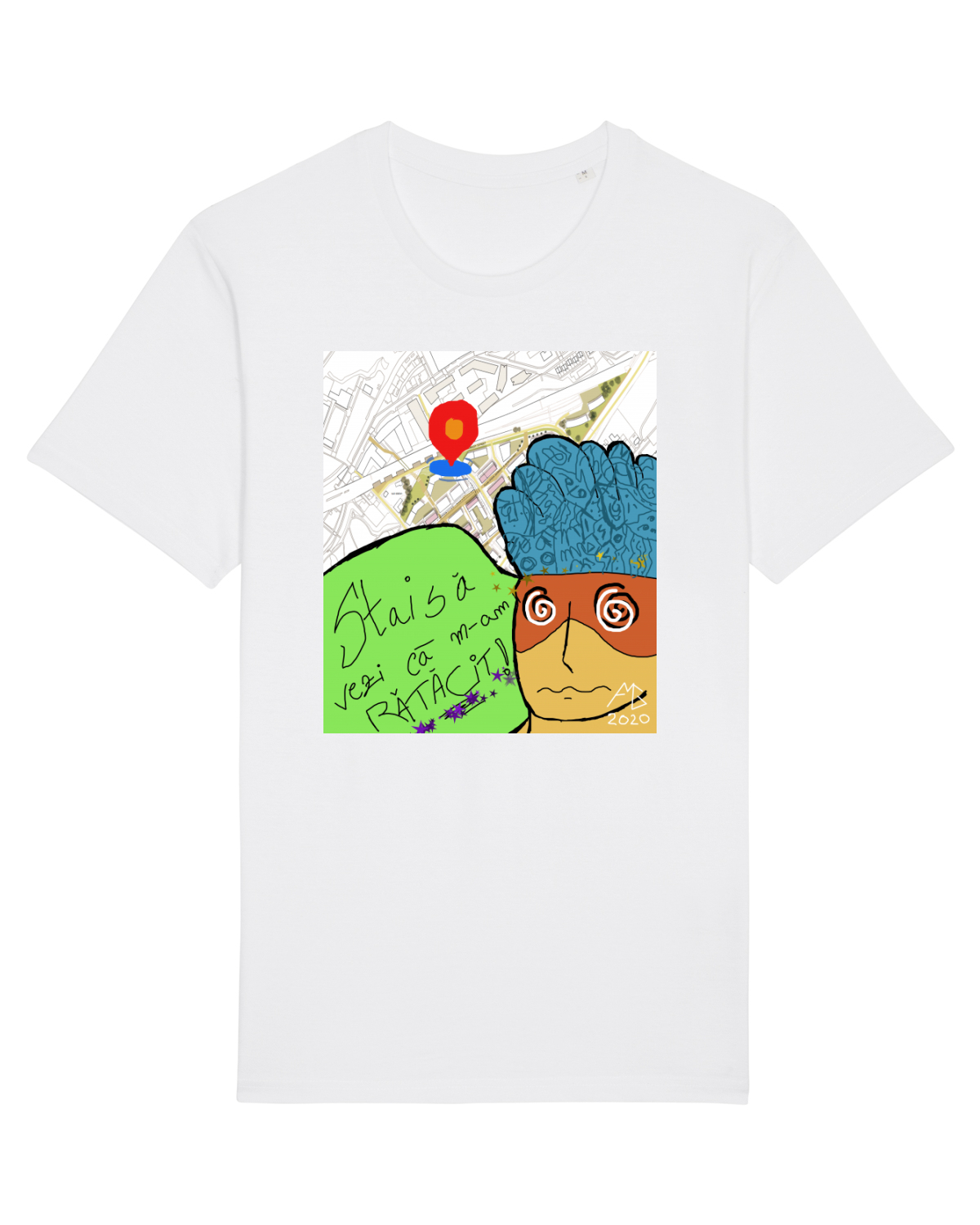 Tricou mânecă scurtă Unisex Rocker White