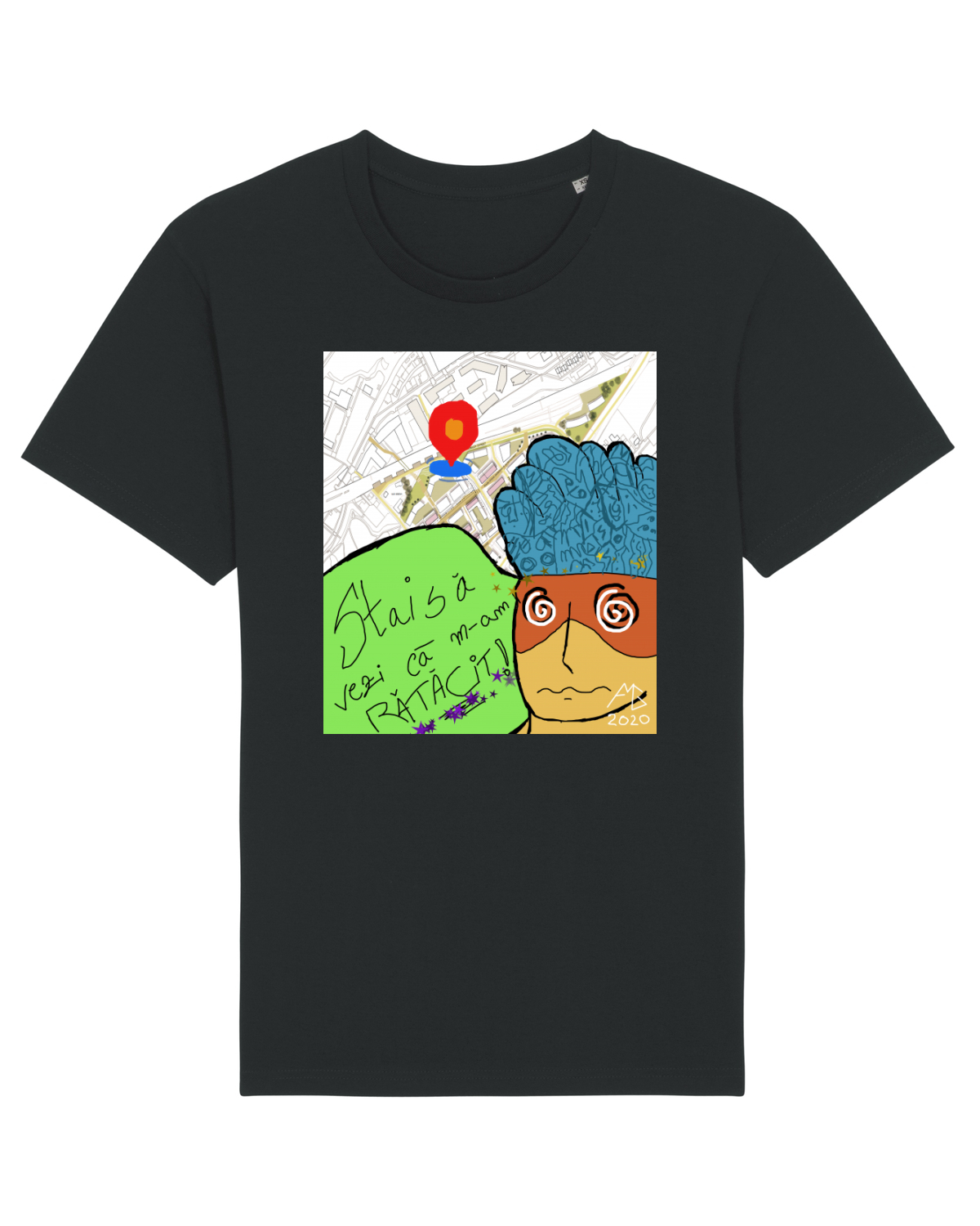 Tricou mânecă scurtă Unisex Rocker Black
