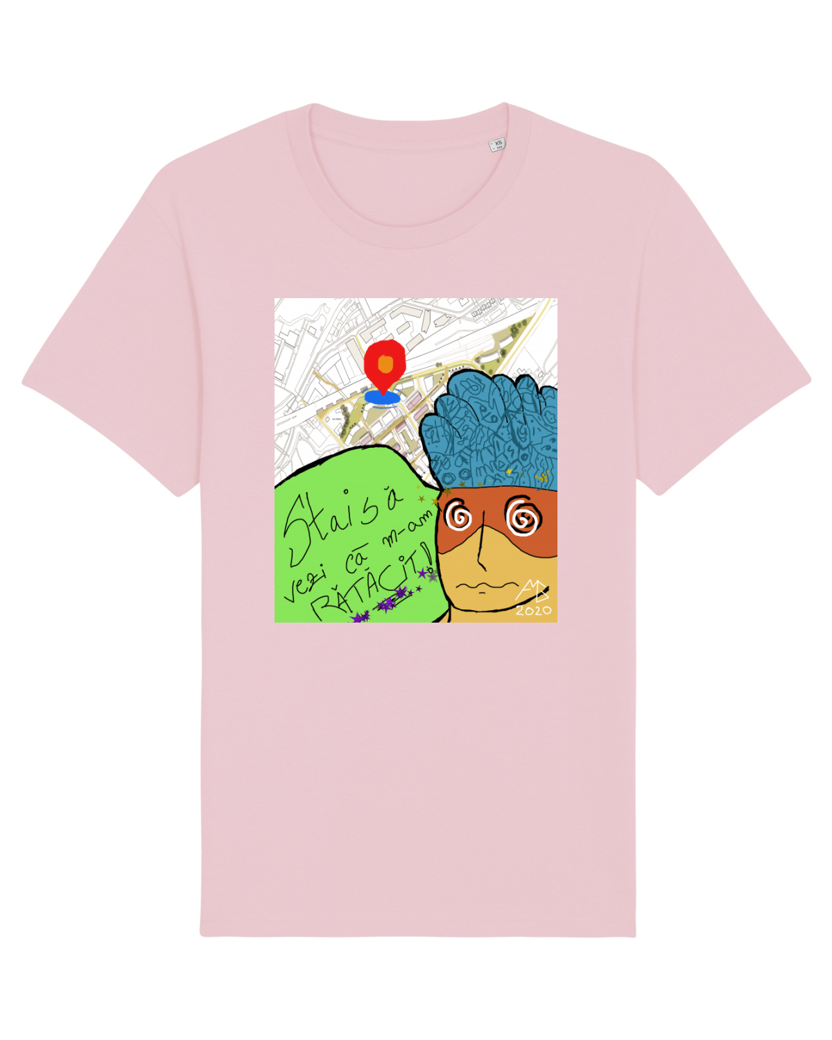 Tricou mânecă scurtă Unisex Rocker Cotton Pink