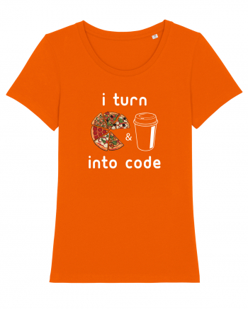 Pizza and Coffee into code Bright Orange