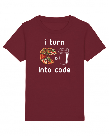 Pizza and Coffee into code Burgundy