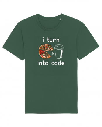 Pizza and Coffee into code Bottle Green