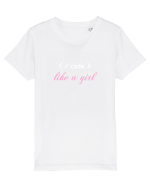 Code like a girl Tricou mânecă scurtă  Copii Mini Creator