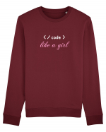 Code like a girl Bluză mânecă lungă Unisex Rise