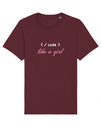 Code like a girl Burgundy