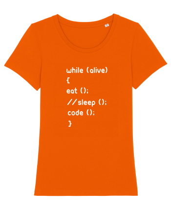 Eat Sleep Code Bright Orange