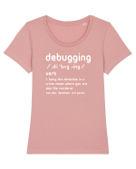Debugging Tricou mânecă scurtă guler larg fitted Damă Expresser