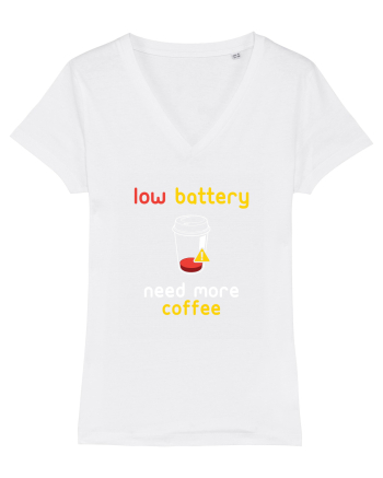 Low Battery Need Coffee White