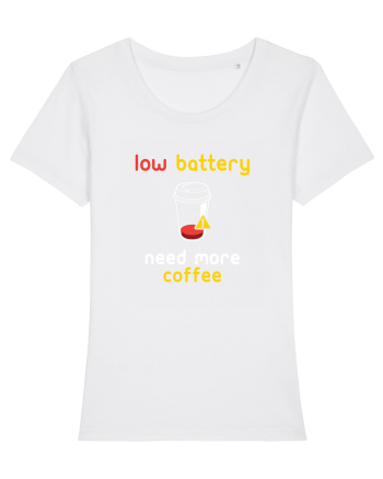 Low Battery Need Coffee White